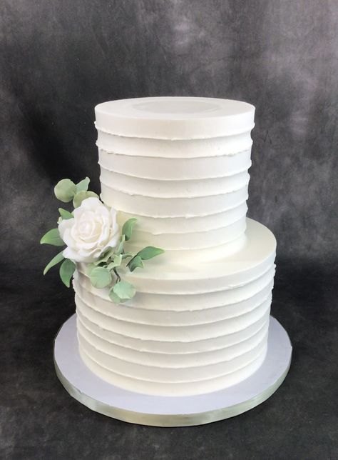 Simple White 2 Tier Wedding Cake, Single Layer Wedding Cake Simple, 2 Tier Wedding Cake, Wedding Cake Simple Elegant, 2 Tier Wedding Cakes, Summer Wedding Cakes, March Wedding, Wedding Cake Ideas, Simple Wedding Cake