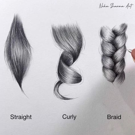 Hair Drawing For Beginners, How To Shade Hair Realistic, Hair Pencil Shading, Hair Drawing Reference Realistic, Hair Shading Tutorial Pencil, How To Shade Hair Pencil, Pencil Hair Drawing, How To Draw Realistic Hair, Drawing Hair Step By Step