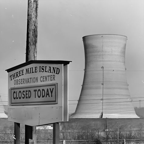 THREE MILE ISLAND NUCLEAR POWER PLANT ACCIDENT - ANNIVERSARY 28 March 1979. A series of accidents, beginning at 4 am EST, at Three Mile Island on the Susquehanna River about 10 miles southeast of Harrisburg, PA. Equipment and other failures reportedly brought Three Mile Island close to a meltdown of the uranium core, threatening extensive radiation contamination. #genealogy #ThreeMileIsland #NuclearAccidents Chernobyl Aesthetic, Susquehanna River, Harrisburg Pa, Different Aesthetics, Nuclear Power Plant, Today In History, Nuclear Power, Chernobyl, Dark Places