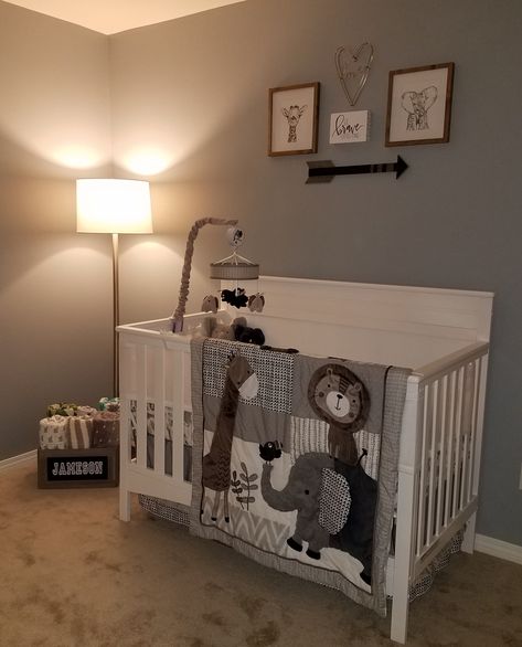 Nursery. Grey and white. Baby Boy Nursery Ideas Gray Crib, Nursery Ideas Gray, Nursery Grey And White, Gray Crib, Nursery Grey, Grey Crib, Grey Nursery, Baby Boy Nurseries, Nursery Ideas