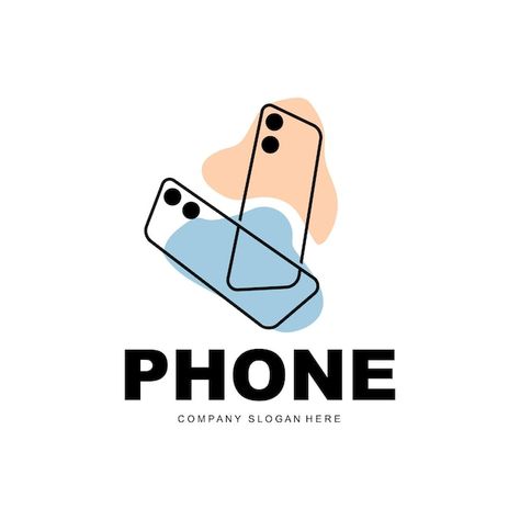 Vector smartphone logo communication ele... | Premium Vector #Freepik #vector #phone #mobile #application #phone-screen Mobile Phone Logo Design, Logo Communication, Mobile Phone Logo, Mobile Logo, Communication Logo, Phone Logo, Brand Symbols, Modern Phone, Business Card Branding