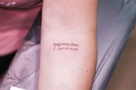 Taylor Swift Tattoo Ideas Long Live, Know It's For The Better Tattoo, Hand Quote Tattoo, Reputation Tattoo Ideas, Know Its For The Better Tattoo, Long Story Short Tattoo, Post Divorce Tattoo, Taylor Swift Friendship Tattoos, Long Story Short Tattoo Taylor Swift