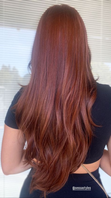 Dark Copper Red Hair Color Curly, From Dark Brown To Red Hair, Copper Hair Red Undertone, Dark Copper Hair Tan Skin, Hair Color Ideas Red Orange, Single Process Red Hair Color, Deep Copper Red Hair Color, Red Hair From Brown, Level 5 Red Hair Color