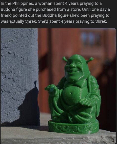 Shrexy Shrek, Philippine Women, Buddha Figures, Shrek, Funny Things, Philippines, Funny Memes, Funny, Quick Saves