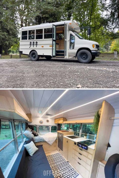 10+ Short Bus RV Conversions to Inspire Your Build & Adventure Ambulance Conversion, Short School Bus, Bus Remodel, Bus Rv Conversion, House Bus, Rv Conversion, School Bus Camper, School Bus House, Converted School Bus