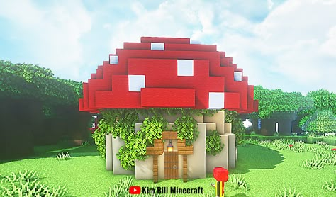 This small mushroom house hides a fully automatic brewing station. #minecraft #Cute cottage #Mushroom #minecraftbuilds #aesthetic Minecraft Building Ideas Mushroom House, Cute Minecraft Mushroom House, Mushroom Hut Minecraft, Mc Mushroom House, Brewing House Minecraft, Mushroom Houses Minecraft, Brewing Station Minecraft, Minecraft Brewing House, Minecraft Cute Cottage