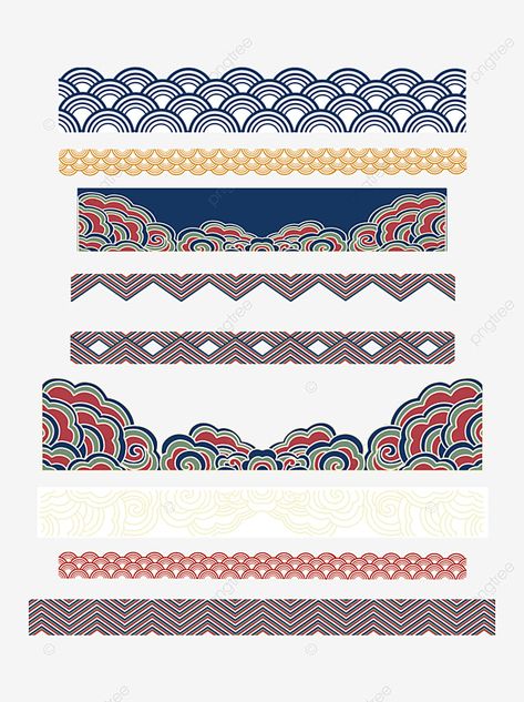 Chinese Culture Design, Asian Design Pattern, Tibetan Pattern, Asian Pattern, Chinese Style Design, Buddhist Art Drawing, Chinese Pattern, Border Png, Red Ink Tattoos