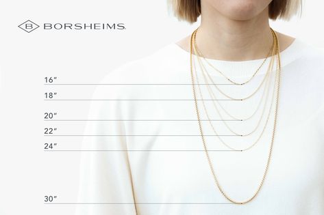 We’ve designed this guide to help you choose the right necklace length so you get the fit and overall look that you want. Necklace Length Chart, Wave Pendant, Bead Pendant Necklace, Jewelry Ocean, Lampwork Necklace, Necklace Length Guide, Handwriting Necklace, Beach Wave, Wave Necklace