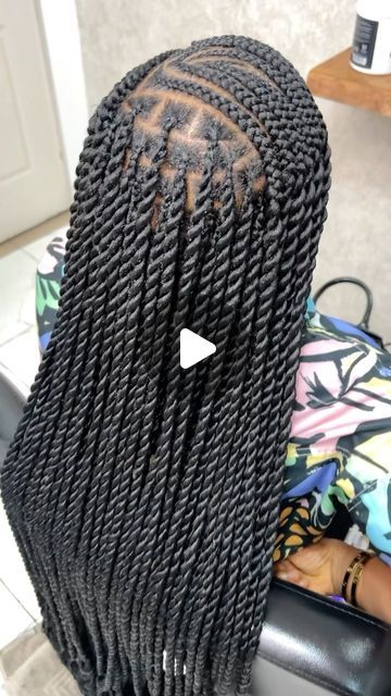 LEKKI HAIRSTYLIST 🎀 on Instagram: "Fulani Braids X Twists, in its greatest possible perfection 📌☺️  #BraiderInLekki #HairstylistInLekki #fulanibraids #twists #twistbraids" Fulani Senegalese Twists, Fulani Braids Twist, Fulani Twist Braids, Small Rope Twist Braids, Fulani Braids With Twist, Senglanese Twists, Fulani Island Twist, Fulani Twist Hairstyles, Fulani Twists