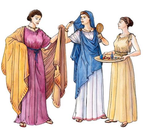 The Costume of Roman Women | Sara M. Harvey on Patreon Ancient Roman Clothing, Ancient Greek Clothing, Roman Clothes, Roman Dress, Rome Outfits, Greek Dress, Rome Fashion, Roman Costume, Egyptian Women