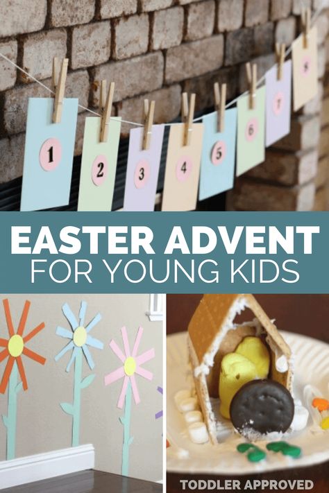 Easter Story For Toddlers, Lds Easter Activities, Christ Centered Easter Crafts, Countdown For Kids, Easter Countdown, Christ Centered Easter, Resurrection Day, Advent Activities, Family Easter