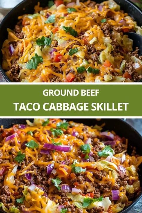 Taco Cabbage, Health Benefits Of Cabbage, Cabbage Tacos, Cabbage Salsa, Low Carb Taco Seasoning, Taco Recipes Ground Beef, Cabbage Skillet, Easy Cabbage Recipes, Mild Taco Seasoning