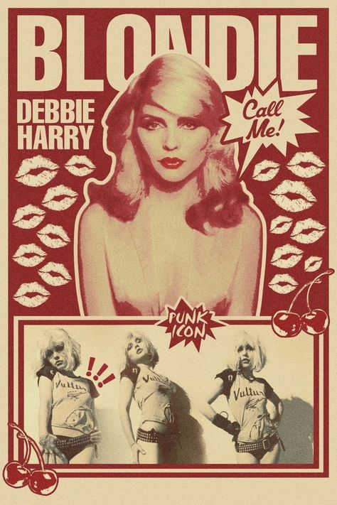 Debbie Harry Blondie, Blondie Poster, Poster Edit, Baba Jaga, Grunge Posters, Retro Band, Punk Poster, Picture Collage Wall, Concert Poster