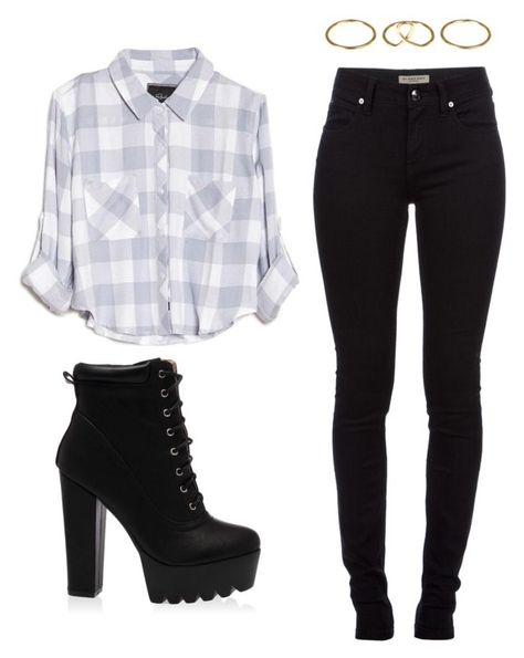 Polyvore Outfits Winter, Polyvore Outfits Casual, Dress Outfits Polyvore, Polyvore Outfits Fall, Outfit Polyvore, Flannel Outfits, Looks Black, Tween Outfits, Teenager Outfits