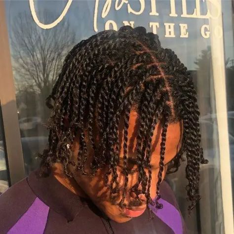 Top 18 Twist Hairstyles for Black Men in 2024: Embrace Your Natural Hair with Style Long Twists Black Men Hair, Hairstyles For Black Men, Two Strand Twist Hairstyles, Mens Twists Hairstyles, Hair Twists Black, Dread Hairstyles For Men, Twists Hairstyles, Natural Hair Men, Two Strand Twists