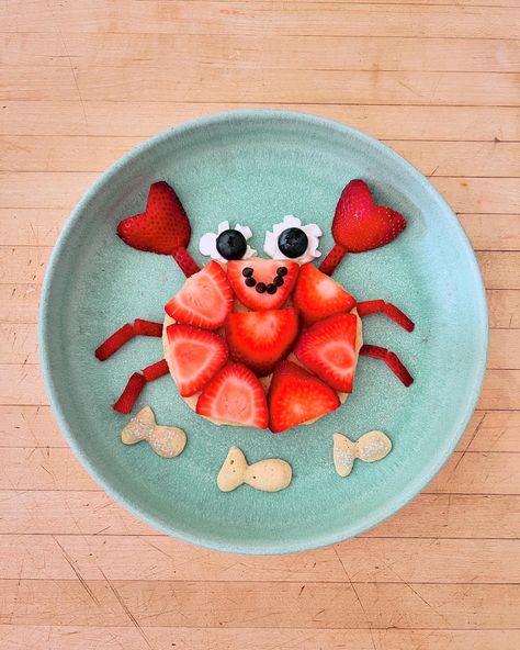 Crab Pancakes, Mermaid Breakfast, Kids Brunch, Summer Themes, Fun Breakfast, Pancake Art, Summer Breakfast, Under The Sea Theme, Summer Theme