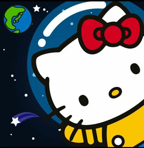 Space Kitty~ Images Hello Kitty, Walpaper Hello Kitty, Charmmy Kitty, Hello Kitty Images, Hello Kitty Aesthetic, Kitty Images, Hello Kitty Characters, Hello Kit, Kitty Drawing