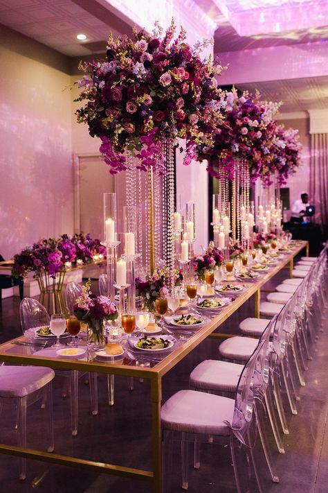 Good And Purple Wedding, Shades Of Purple And Gold Wedding, Gold Purple Wedding Theme, Magenta And Gold Wedding Theme, Royal Purple And Rose Gold Wedding, Plum Quinceanera Theme, Regency Purple Wedding, Plum And Gold Wedding Theme, Wedding Decorations Purple And Gold