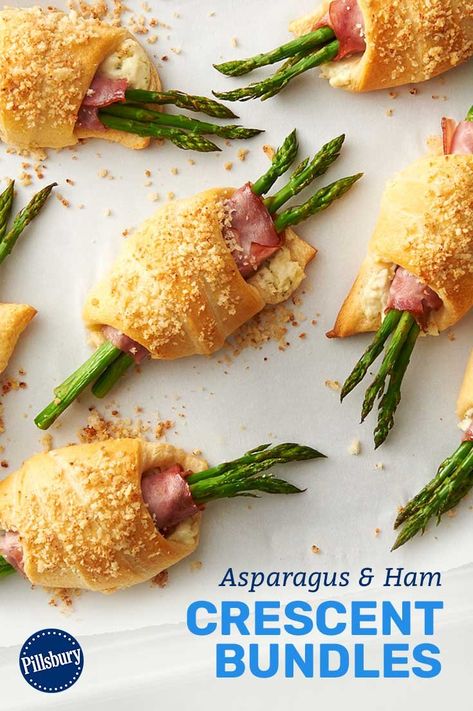 Asparagus Wraps, Crescent Recipes, Crescent Roll Recipes, Fresh Asparagus, Asparagus Recipe, Easter Brunch, Crescent Rolls, Appetizer Snacks, Mole