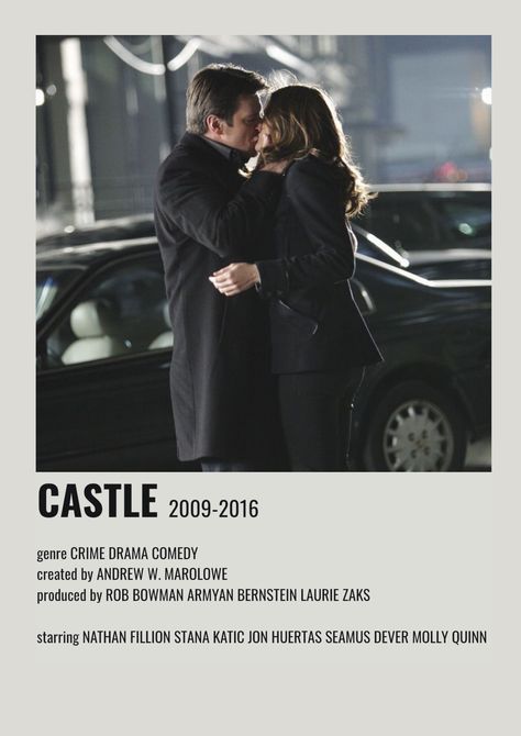 alternative minimalist movie / show polaroid poster Castle Poster Tv Show, Castle Tv Show Aesthetic, Show Polaroid Poster, Castle Tv Show, Castle Movie, Castle 2009, Susan Sullivan, Castle Series, Castle Tv Series