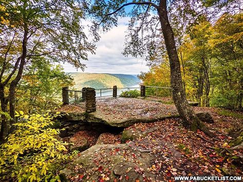 Jakes Rocks Overlook in the Allegheny National Forest, Warren County, Pennsylvania. Ohiopyle State Park, Allegheny National Forest, Campfire Recipes, Gorges State Park, Pennsylvania Travel, Waterfall Trail, Landscaping With Boulders, Bike Trail, National Cemetery