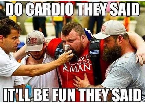 65 Gym Memes - "Do cardio they said. It'll be fun they said." Gym Humour, Fitness Jobs, Gym Quote, Workout Memes, Gym Memes, Short Inspirational Quotes, Gym Humor, They Said, Workout Humor