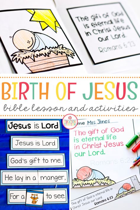 Birth Of Jesus Crafts For Kids, Jesus Preschool, Nativity Theme, Nativity Ideas, Orff Schulwerk, Christmas Sunday School, Christmas Preschool, Children Church, Christmas Lesson