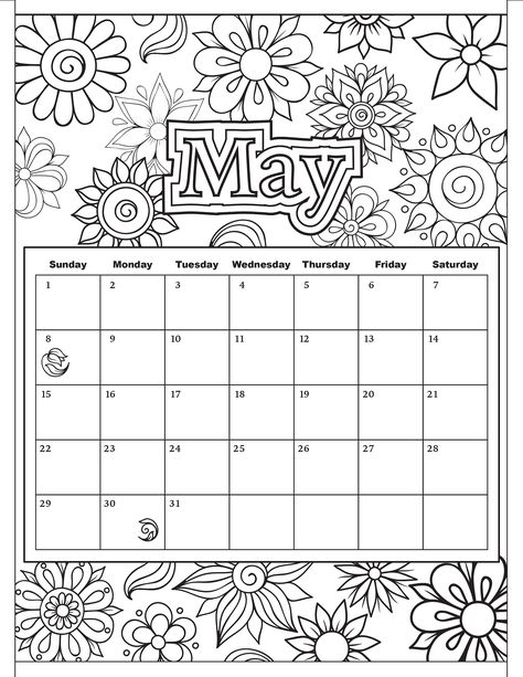 Colouring Patterns, 달력 디자인, Calendar 2019, Coloring Calendar, Detailed Coloring Pages, Free Calendar, Printable Adult Coloring Pages, Free Printable Calendar, Kids Calendar