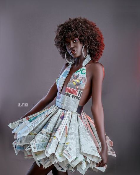 Recycle Dress Ideas, Recycle Dress Ideas Fashion, Newspaper Dress Diy, Recycled Dress Ideas, Recycle Dress, Fashion Photography Studio, Newspaper Fashion, Newspaper Dress, Photography Studio Design