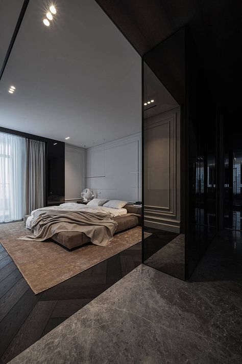 Calm Interior, Modern Bedroom Ideas, Masculine Interior, Single Man, Hotel Room Design, Apartment Projects, Residential Complex, Apartment Decor Inspiration, Home Room Design