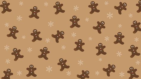 Christmas Keyboard Background, Cute Christmas Slideshow Background, Gingerbread Wallpaper Laptop, Kawaii Christmas Wallpaper Laptop, Cute Brown Desktop Wallpaper, Computer Background Christmas, Holiday Wallpaper Macbook, Mac Winter Wallpaper, Christmas Wallpaper Pc Laptops Aesthetic