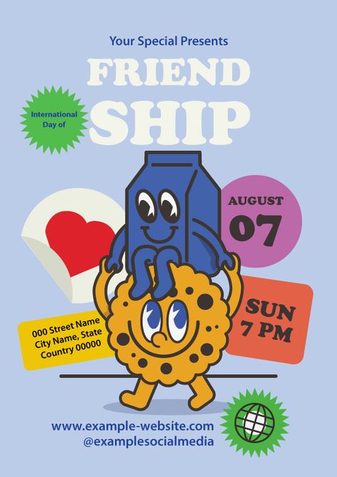 International Friendship Day Flyer#pikbest#backgrounds Friendship Illustration, Friendship Poster, International Friendship Day, International Friends, Money Sign, Friends Day, Thumbnail Design, Friendship Day, International Day