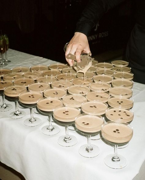 FREE Espresso Martinis at all LVR Bridal Initial Fittings booked for the month of May 🍸🤎 Grab your gals, and book your appointment now! For a limited time, we have teamed up with @blackpineappleco to offer free Espresso Martinis at your LVR initial fittings✨ BOOK NOW✨ . photo: @adamcrocker_photography Espresso Martini Shots Wedding, Espresso Martinis Aesthetic, New Year’s Eve Batch Cocktail, Espresso Martini Signature Drink Wedding, Expresso Martini Party, Espresso Martini Bar Wedding, Party Time Aesthetic, Martini Aesthetic Vintage, Cocktail Party Ideas Decorations