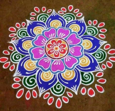 Sankranti Rangoli Design, Mughullu Design, Kolam For Diwali, Mugullu Rangoli Designs For Sankranthi, Muggulu For Sankranti, Sankranthi Rangoli Muggulu, Mugulu Designs Latest, Rangoli Designs Drawing, Kolangal Rangoli