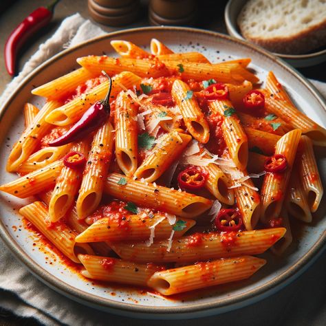 Cooking up Joy - Made with love: Flames of Rome: The Fiery Embrace of Penne all’Arr... Rich People Food, Animated Food, Beef Pasta Recipes, Fantasy Food, Spicy Tomato Sauce, Beef Pasta, People Food, Yummy Comfort Food, Illustration Food