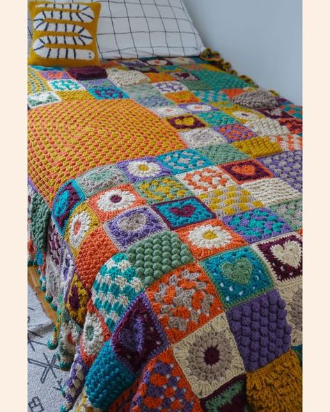 Crochet patchwork blanket