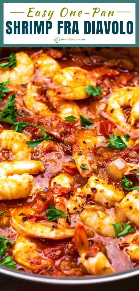 Fra Diavolo Sauce, Shrimp Fra Diavolo Recipe, Fra Diavolo Recipe, Shrimp Fra Diavolo, Easy Mediterranean Diet, Spicy Shrimp Recipes, Recipes Mediterranean, Fra Diavolo, Mediterranean Diet Recipes Dinners