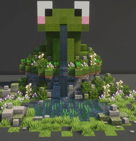 Minecraft Fountain, Construction Minecraft, Case Minecraft, Minecraft Statues, Minecraft Decoration, Rumah Minecraft Sederhana, Minecraft Structures, Bangunan Minecraft, Minecraft Farm