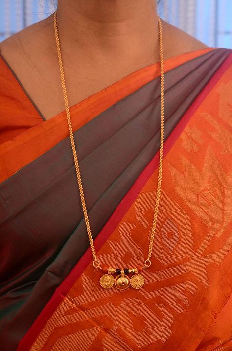 Taali Chains South Indian, Thaali Chain Designs Gold Kerala Hindu, Mangalsutra Vati Designs Gold, Long Gold Chain Designs For Women, Thaali Chain Designs Gold, Chain Designs Gold, Mangalsutra Chain, Minimalist Earrings Gold, Real Funny