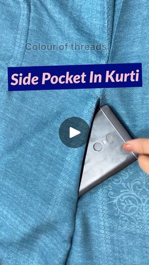 51K views · 2.6K reactions | Learn How to attach Side Pocket in Kurti #sewing #viralreels #instagood #fashion #kurti #colourofthreads #pathankot | Bhawna Meenia | colour_of_threads · Original audio Kurtis With Pockets Style, Poket Kurti Work, Side Pockets In Kurti, Poket Kurti Design, Pant Pocket Stitching, Side Pocket Kurti Design, Pocket Kurti Design, Sowing Tricks, Kurti Patterns Latest