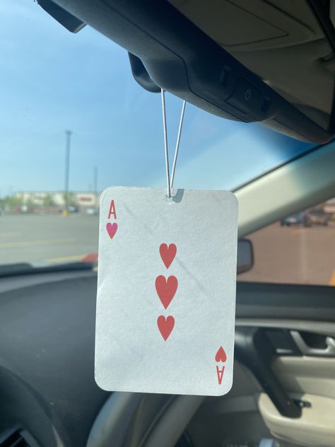 Aesthetic Car Freshener, Car Freshener Aesthetic, Cute Air Freshener For Car, Retro Car Accessories, Car Air Freshener Aesthetic, Ace Playing Card, Car Air Freshner, Cute Car Air Freshener, Air Freshener Car