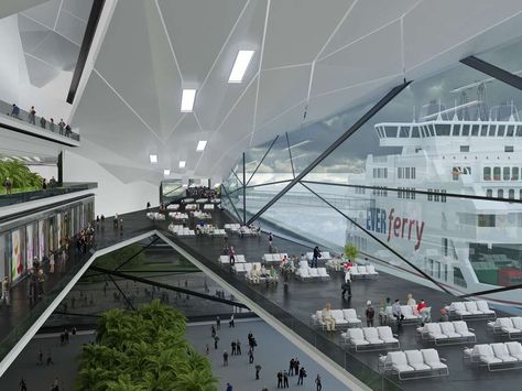 KINMEN FERRY TERMINAL on Architizer Urban Office, Urban Concept, Ferry Terminal, Office Architecture, Architecture Concept Drawings, Architecture Office, Master Plan, Architecture Plan, Concept Architecture