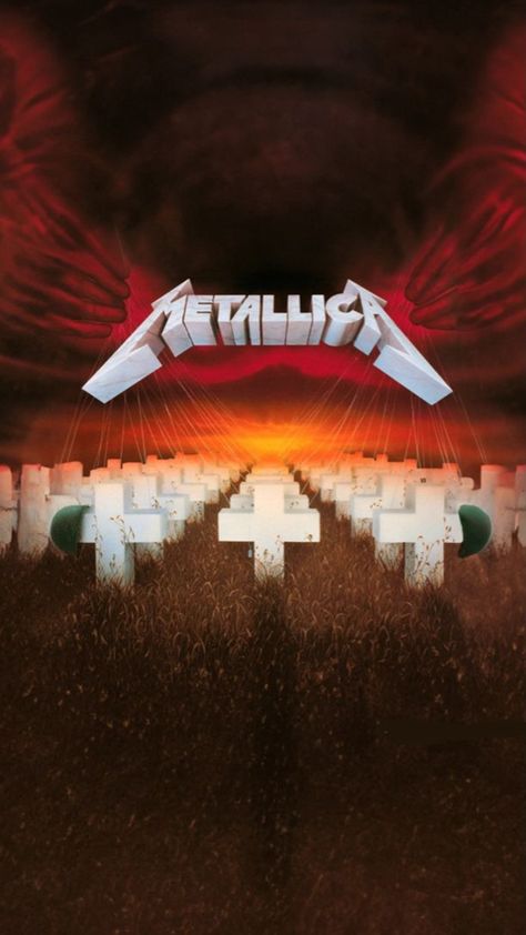 Metallica Albums, Metallica Art, Rock Band Posters, Heavy Metal Art, Master Of Puppets, Cover Wallpaper, Band Wallpapers, Metallic Wallpaper, Rock Posters