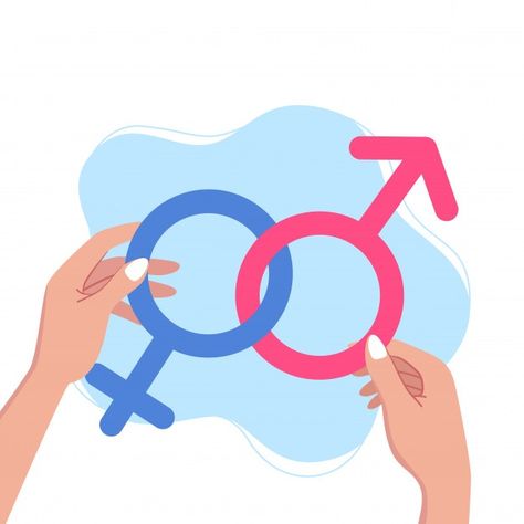 Female hands hold gender symbols. gender... | Premium Vector #Freepik #vector #hand #couple #flat #boy Gender Symbols Art, Gender Sensitization, Gender Symbols, Hand Couple, Gender Signs, Gender Equity, Female Hands, Taboo Topics, Education In India