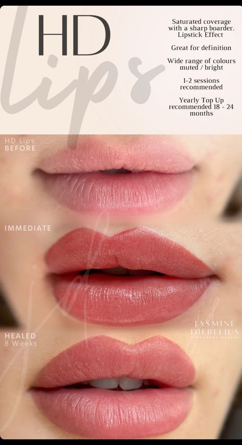 Natural Lip Color For Olive Skin, Lip Colour For Fair Skin, Lipblush Before And After, Pmu Lips Permanent Makeup, Lip Blushing Tattoo Colors, Lip Blushing Tattoo Before And After, Lip Micropigmentation, Permanent Makeup Lips, Lip Color Tattoo