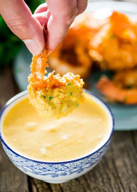 Coconut Shrimp with Spicy Mango Dipping Sauce Mango Dipping Sauce, June Recipes, Mango Recipe, Coconut Shrimp Recipes, Pies Recipes, Jo Cooks, Mango Sauce, Mango Dessert, Dipping Sauces Recipes