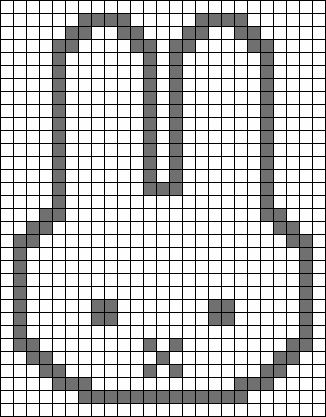 Alpha pattern #172900 | BraceletBook Clown Alpha Pattern, Miffy Alpha Pattern, Miffy Crochet Pattern, Easy Alpha Patterns, Simple Alpha Patterns, Small Alpha Patterns, Dutch Bunny, Rabbit Character, Rhinestone Patterns