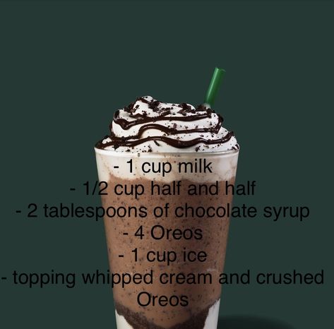 How To Make Cookie Crumble Frap, Oreo Starbucks Drinks Recipes, Homemade Mocha Cookie Crumble Frappuccino, How To Make Starbucks Mocha Cookie Crumble Frappuccino, Chocolate Cookie Crumble Frappuccino, Frappichinos Recipes, How To Make A Mocha Cookie Crumble, Frappuccino Recipe No Coffee, How To Make Starbucks Drinks