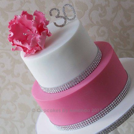 Pink & White Fantasy Flower Cake 30th Birthday Cake For Her, Birthday Cake Ideas For Adults, Birthday Cake Ideas For Adults Women, Birthday Cake For Women, Birthday Cake For Women Simple, 26 Birthday Cake, Cake For Women, Deco Cupcake, Surprise 30th Birthday