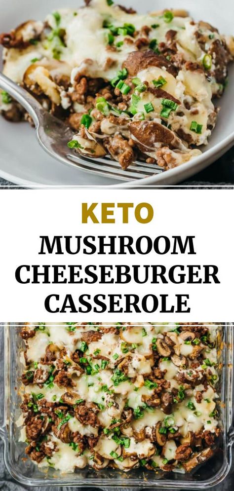 Ground Beef Carb Free Dinner, Keto Hamburger Casserole Recipes Easy, Keto Meals With Mushrooms, Low Carb Recipes For Dinner Beef, Healthy Burger Casserole Recipes, Keto Recipe With Hamburger Meat, Healthy Dinner Ideas Hamburger Meat, Healthy Ground Burger Recipes, Low Carb Red Meat Recipes